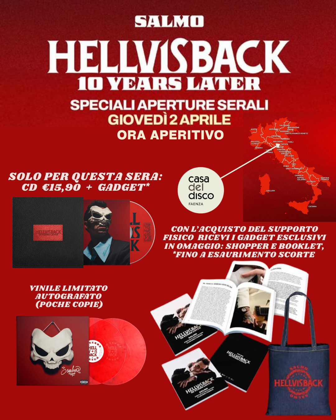 Apertura serale straordinaria per SALMO “Hellvisback 10 Years Later”