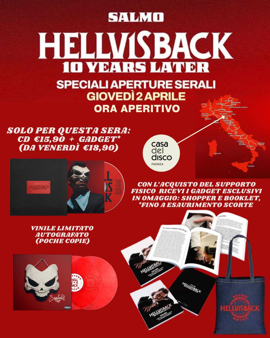 Apertura serale straordinaria per SALMO “Hellvisback 10 Years Later”