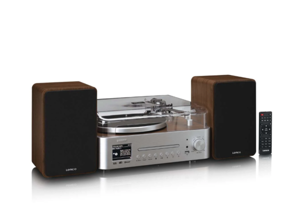 Lenco MC-860WDSI - Sistema all-in-one giradischi, lettore CD, Radio DAB+, FM, Bluetooth 5.3, diffusori 30W