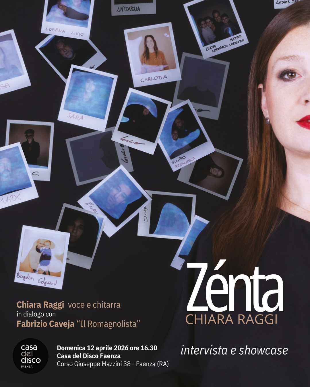 Domenica 12 aprile alle 16:30 presentazione del CD “Zènta” di Chiara Raggi in dialogo con Il Romagnolista